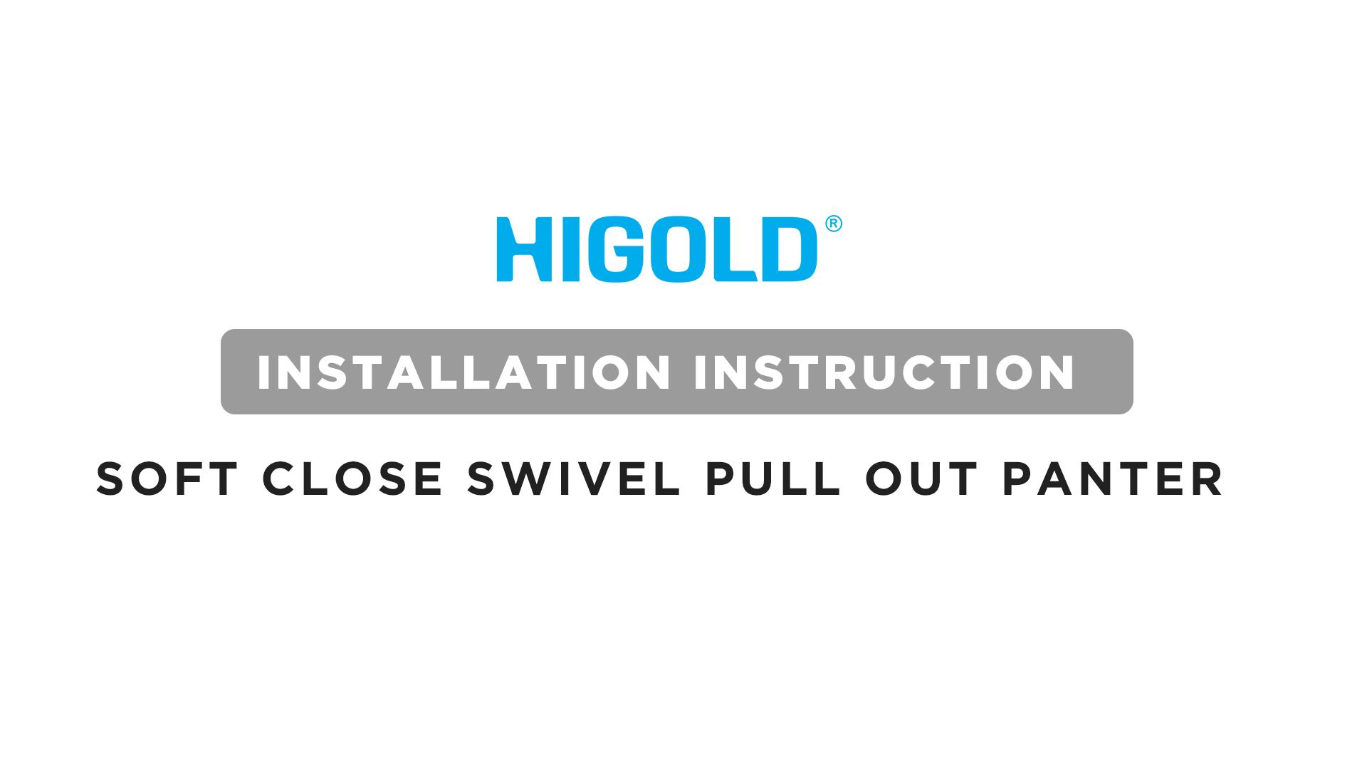 SOFT CLOSE SWIVEL PULL OUT PANTER